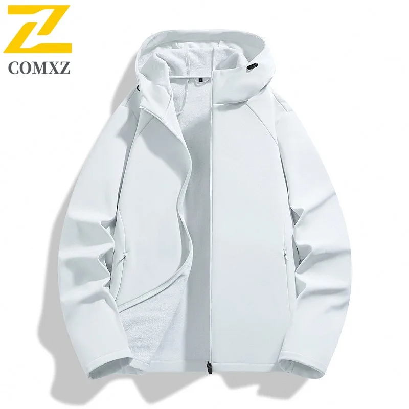 COMXZ سترة التزلج على الجليد 2025 جديد الرجال جودة عالية مقاومة البرد معطف دافئ فاخر مقنعين السفر معاطف الشتاء خفيفة الوزن #1