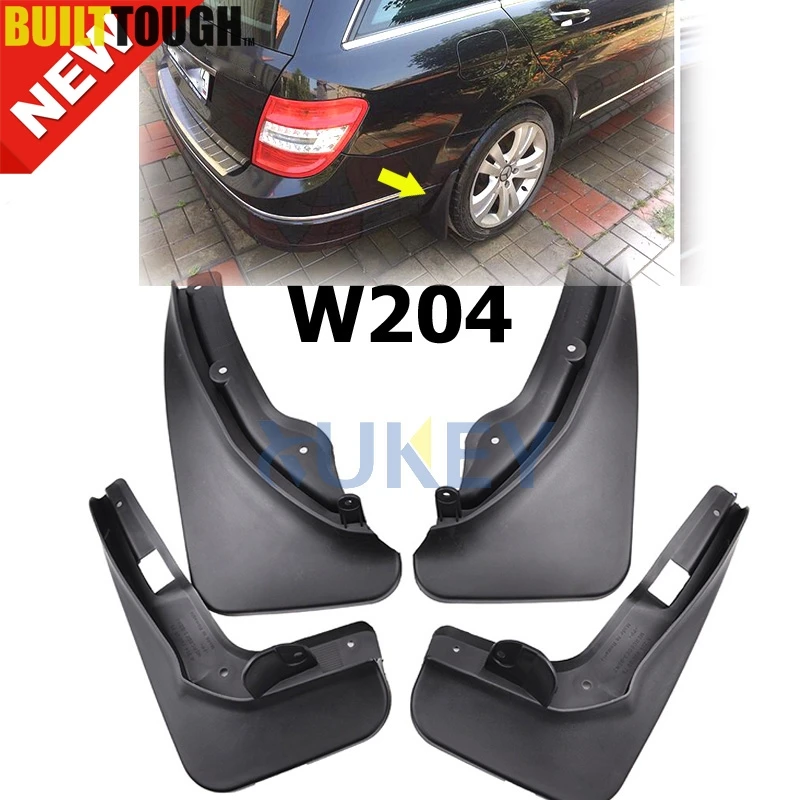 Car Mud Flaps For Mercedes Benz C Class C-Class W204 S204 Estate Wagon 2008 2009 2010 Mud Flap Splash Guards Front Rear Fender