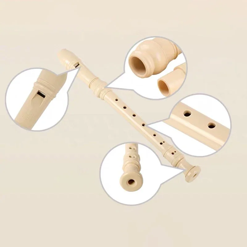 Flauto professionale a otto fori con tono alto, registratore soprano a otto fori, clarinetto, suono nero, facile da regolare, ABS per uso alimentare