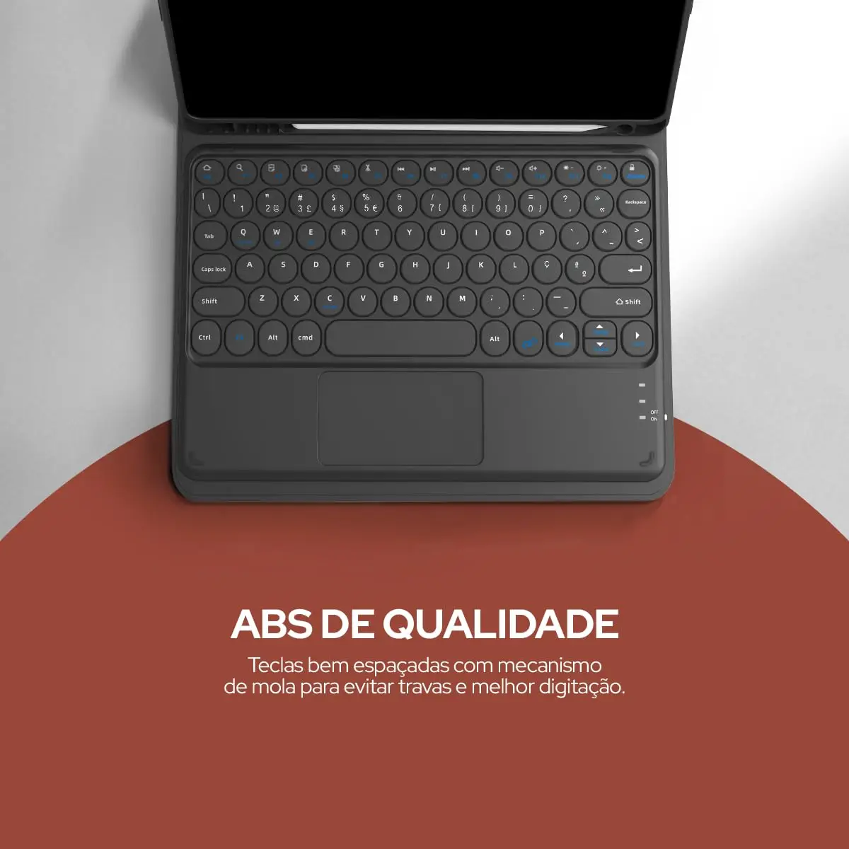 Imagem -06 - Capa com Teclado e Trackpad Compatível para Ipad 10ª Geração 10.9 Polegadas com Auto Hibernação Preto