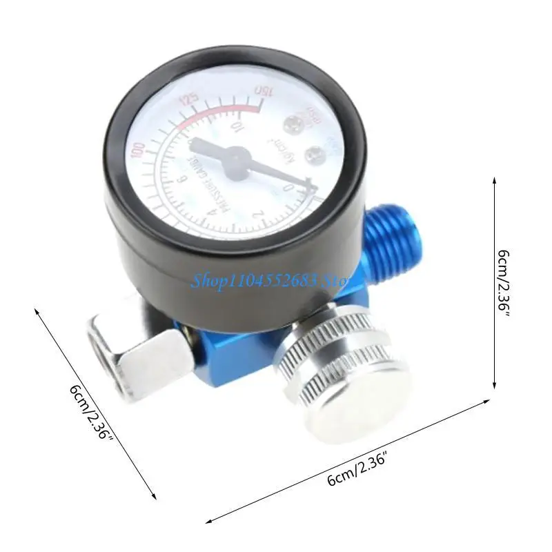 Y6GD Industrial Grade Air Pressure Regulator, 1/4" Air Paint Pressure Gauge with Air Compressor Control for Valve