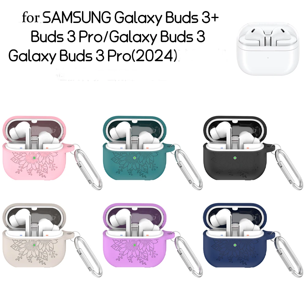 Силиконовый чехол для беспроводных наушников 2024 Galaxy Buds 3 +/Pro/3/3 pro, Мягкий защитный чехол