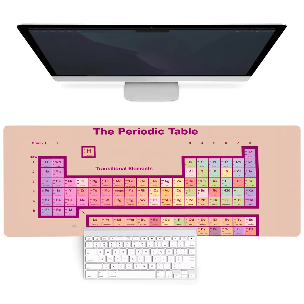 Periodic Table Of The Elements Mousepad Mouse Mat Desk Mat With Pad Gaming Accessories Prime Gaming XXL Keyboard Pad Padding Ma