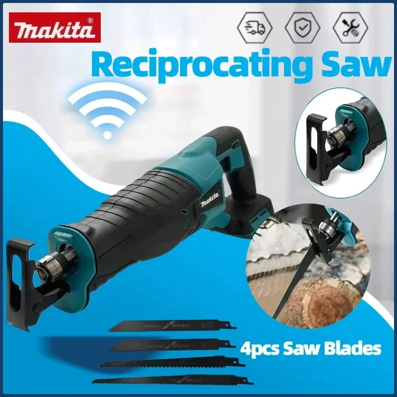 

Бесщеточная сабельная пила Makita, портативный аккумуляторный электроинструмент с 4 пильными дисками для батарей 20В/18В