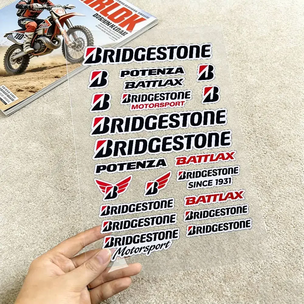 

Светоотражающие наклейки Bridgestone для мотоциклов, водонепроницаемые наклейки для шлемов, скутеров, топливных баков, ящиков для инструментов, гоночные наклейки