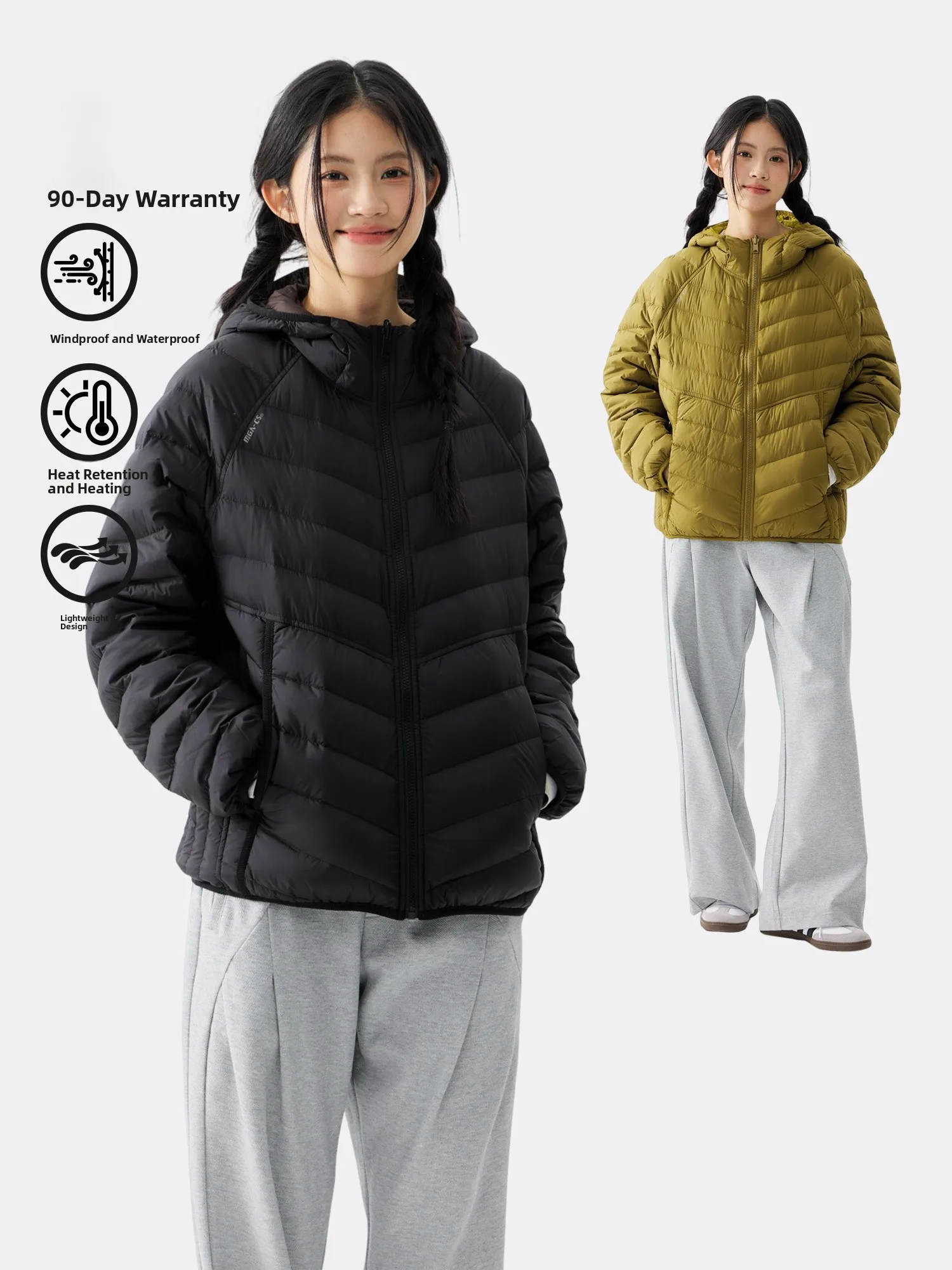 

Легкая мужская двусторонняя куртка-пуховик ENHM из гусиного пуха, теплая осенне-зимняя верхняя одежда, повседневная модная куртка из полиэстера