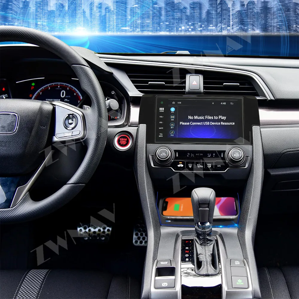 لهوندا سيفيك 2016-2020 نماذج جزءا لا يتجزأ من إدراج وحدة التحكم المركزية شحن الوسادة سيارة الذكية ترقية وحدة شاحن لاسلكي