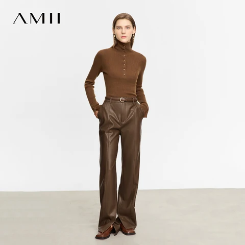 Женские брюки AMII из искусственной кожи - стиль и комфорт — изображение продукта