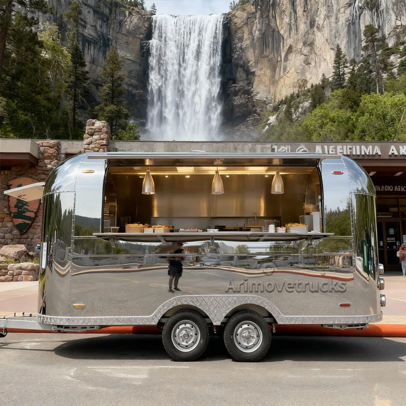 Lemonade and Fruit Concession Food Trailer Commercial Street Food Truck Carts Hot Dog Pizza Burger Charcoal Bbq Small Food Truck
