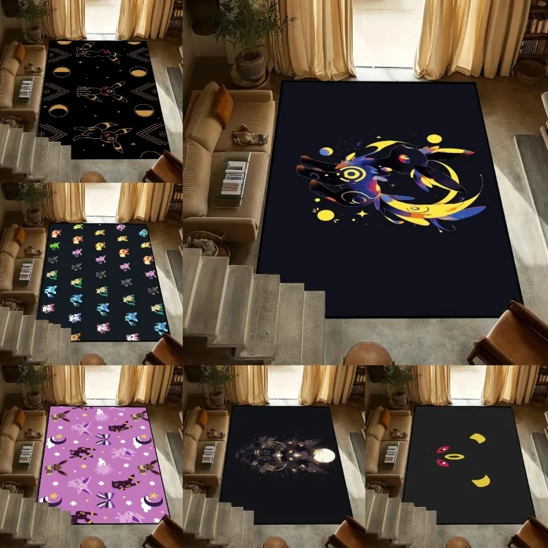 

MINISO Pokémon Umbreon Dark Pattern Handmade Tufted Rug Anti-Slip Soft Door Mat for Living Room Entrance Bedroom Decorative