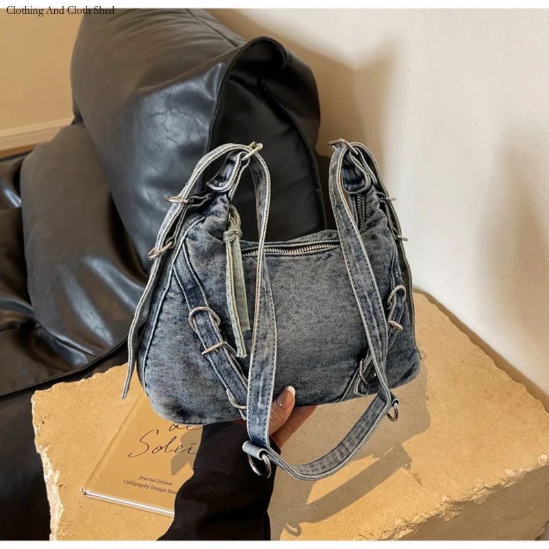 Design for Vintage Denim Bags, Women's Trendy Shoulder Shoulders Female Women Big Bag Women Tote Bag Femme Ladies Handbags