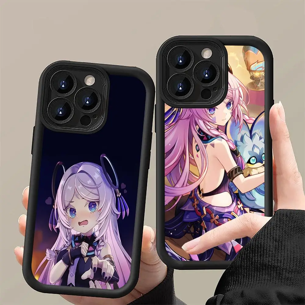 

Чехол для телефона Genshin Impact Citсла для iPhone 17, 16, 15, 14, 13, 12, 11 Air Pro Max Plus, утолщенный цветной чехол из ТПУ для мобильных телефонов