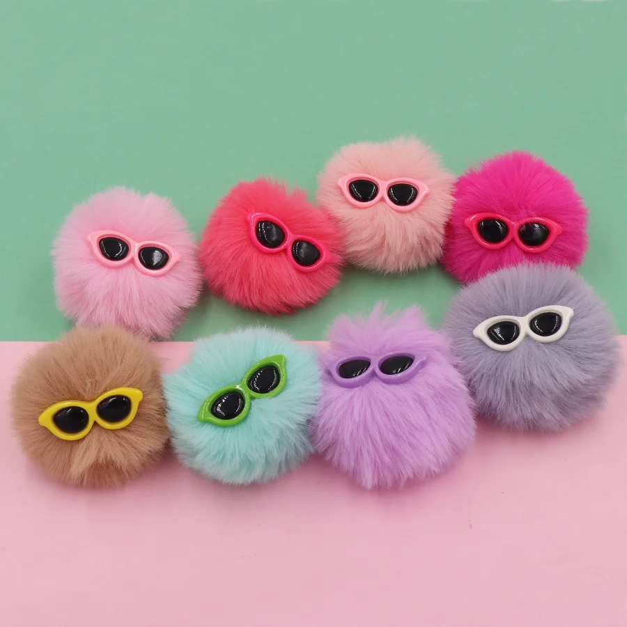 

100pcs/lot Wholesale Small Keychain Cute Cartoon Plush Doll Bag Pendant Fur Ball Doll Key,Deposit First to Get Discount much W