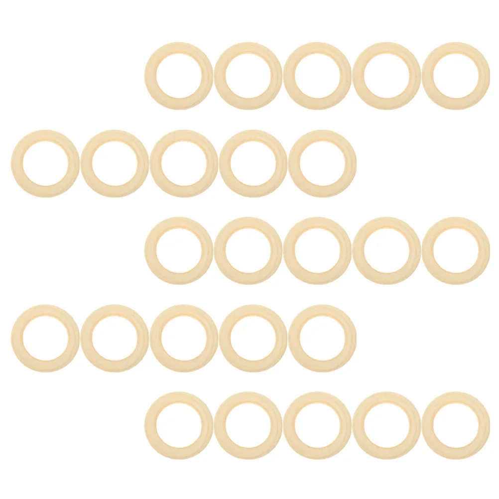 

25pcs Solid Wood Rings Unpainted Mini Macrame Hoops Craft DIY Pendant Jewelry Making Wooden Ring Sewing Accessories