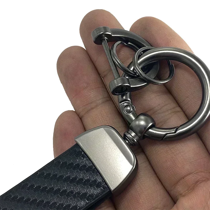 Car Key Chains KeyChain Leather Keyrings Carbon Fiber Texture for Ford Raptor Svt Svi