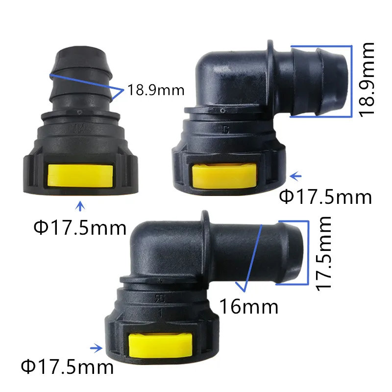 17.5mm 180 80 degree Exhaust pipe quick connector for Peugeot and Citroen fuel line quick connector two 2pcs a lot