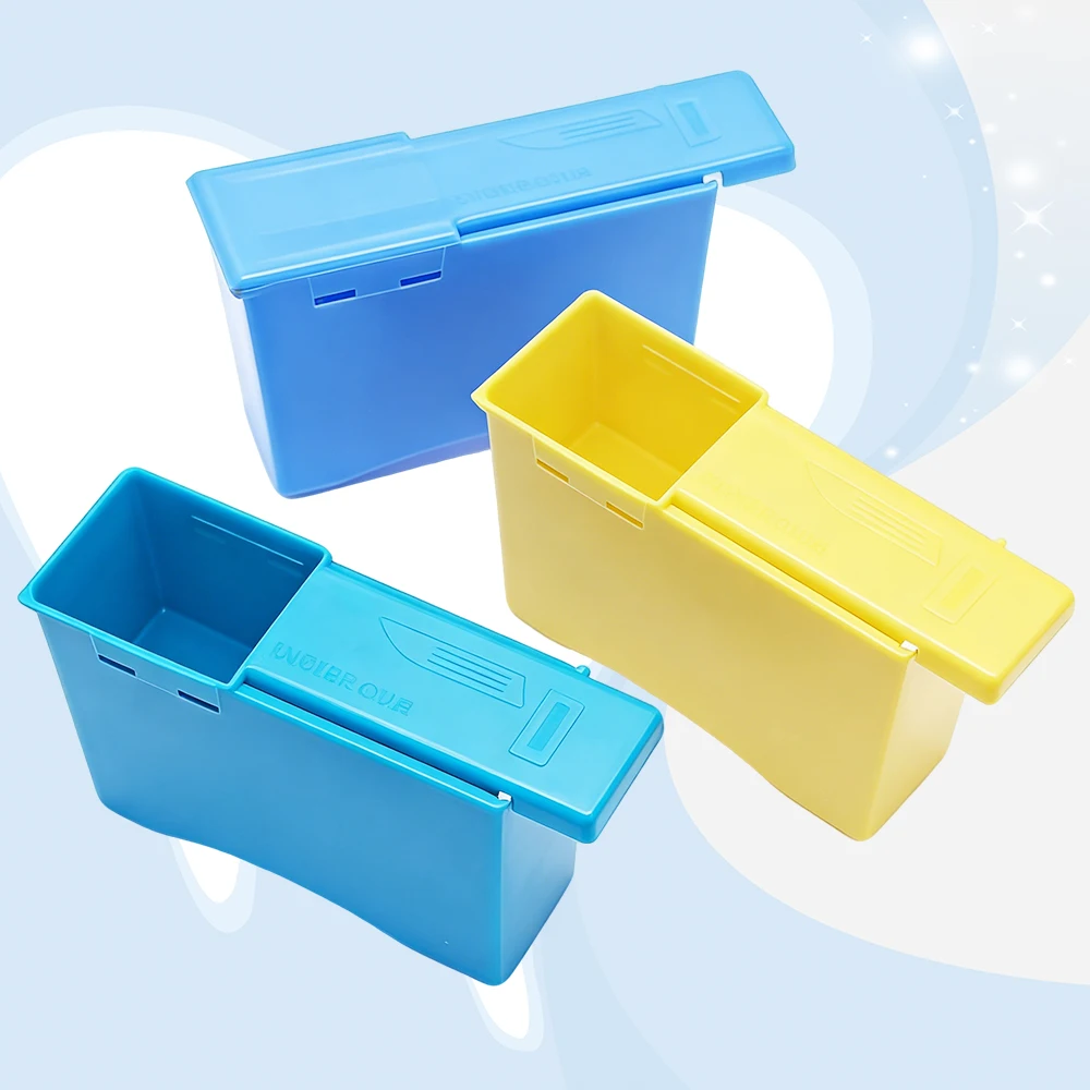 

Portable Sharps Disposal Box for Surgical Blades Dental Tools and Medical Biohazard Waste Collection