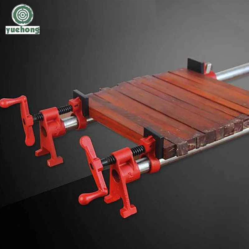 1 PC 1/2in Wood Gluing Pipe Clamp Set Heavy Duty Professional Woodworking Cast Iron Water Pipe Splice Clamp