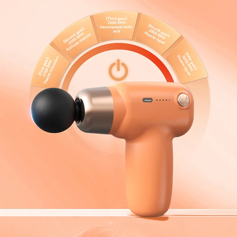 Xiaomi Mini Fascia ปืนผ่อนคลายกล้ามเนื้ออัจฉริยะ Type-c ชาร์จเงียบ Professional Home Training Massager