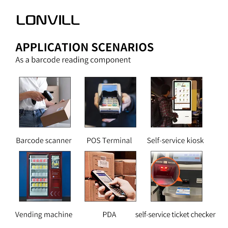 เครื่องอ่านบาร์โค้ดแบบฝังในตัว ราคาโรงงาน โมดูลเครื่องอ่านบาร์โค้ด USB TTL