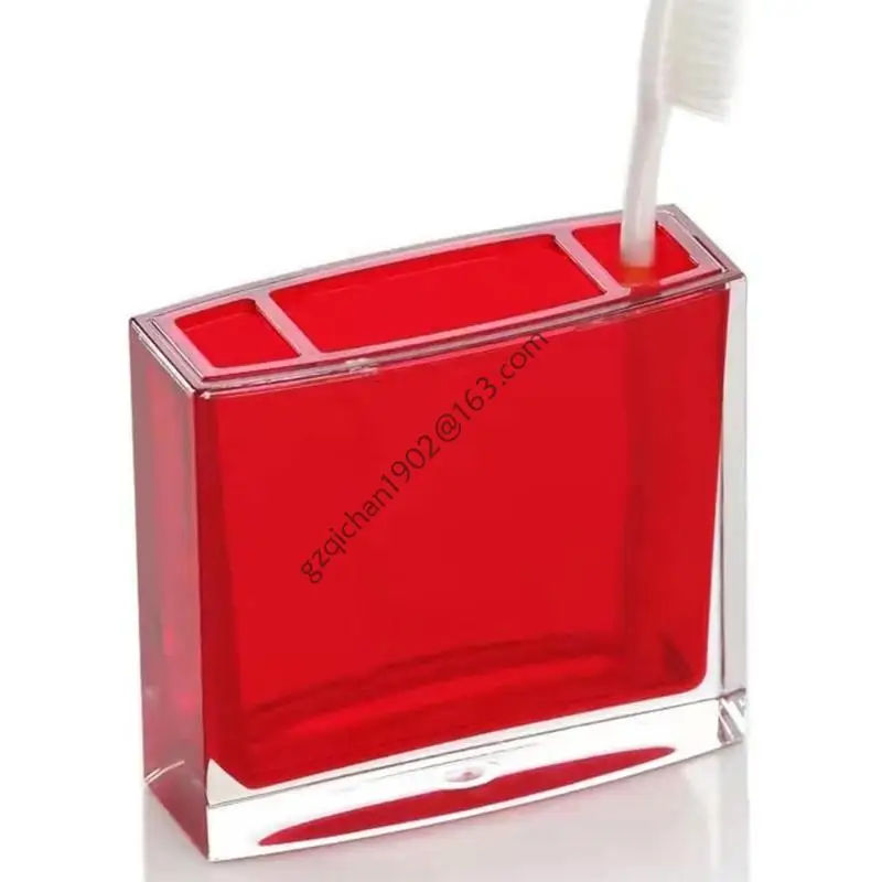 

X7ab 5pcs Современные акриловые ванные комнаты ванные комнаты наборы для мыла дозатор держатели зубной щетки хрустальные чашка