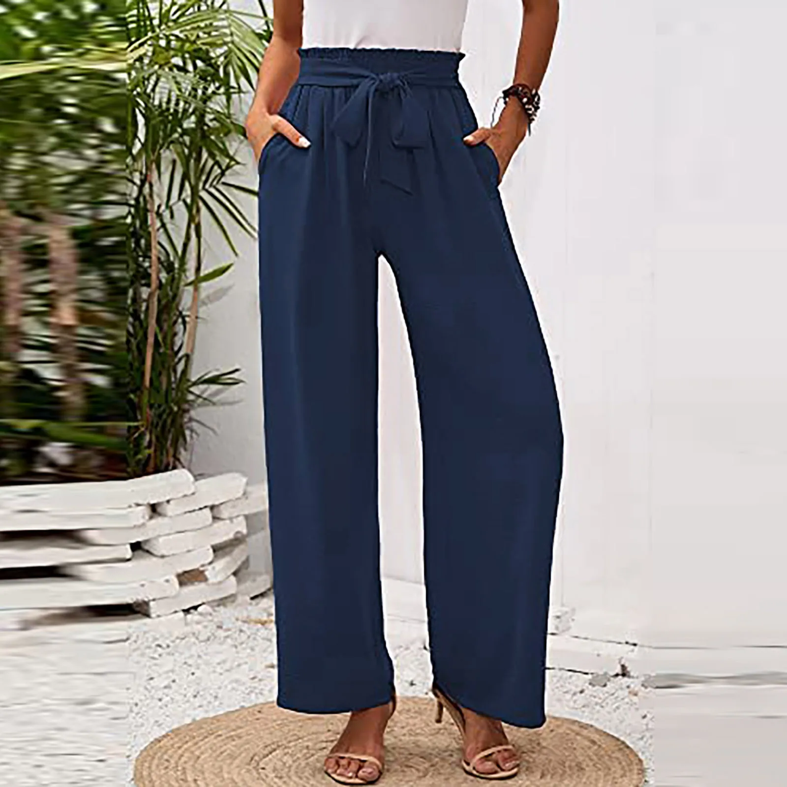 

Women Spring And Summer Workplace Wide Leg Casual Pants for Women plus Size Women Harem Pants Womens Casual Pants for Summer