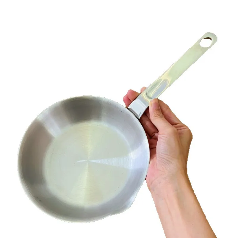 316 Stainless Steel Small Frying Pan Breakfast Fried Eggs Mini Non-stick  Uncoated Small Pan Fried Poached Eggs Pan