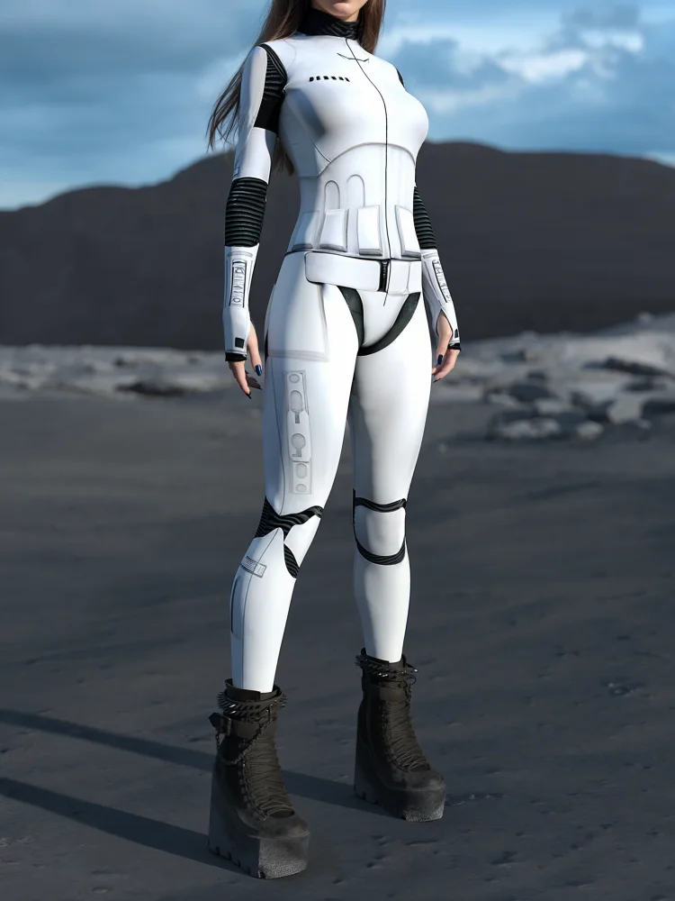 Erwachsenen-Tech-Bodysuit Rollenspiel-Kostüm Weltraum-Universum-Kampf Fantasie-Bodysuit Halloween-Party-Verkleidung Roboter-Paar-Kostüm 2025 – Detail 3
