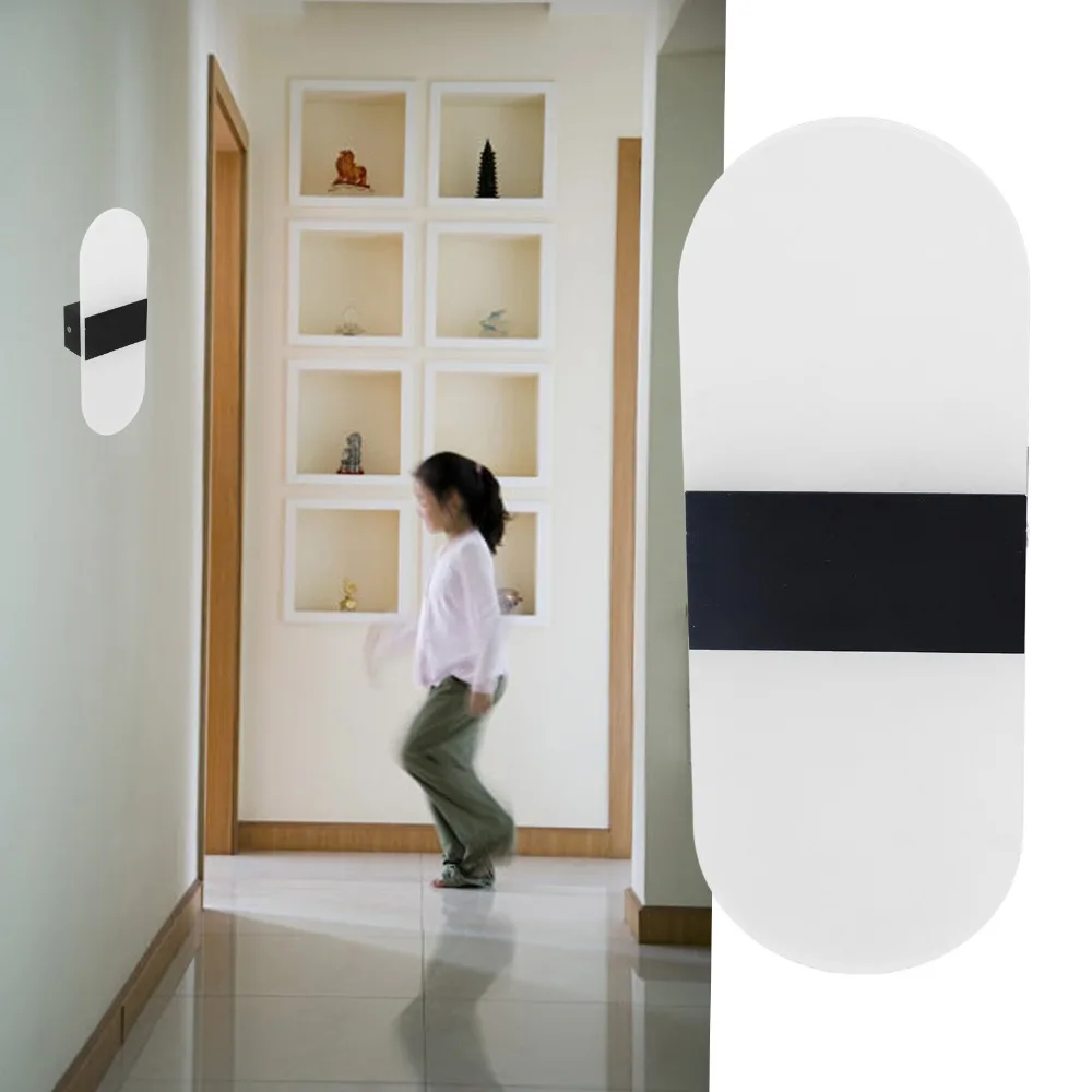 Easy Installation 6W LED Wall Light Warm Light 780lm LED Wall Lamp Acrylic AC90-265V Wall Light Hallway