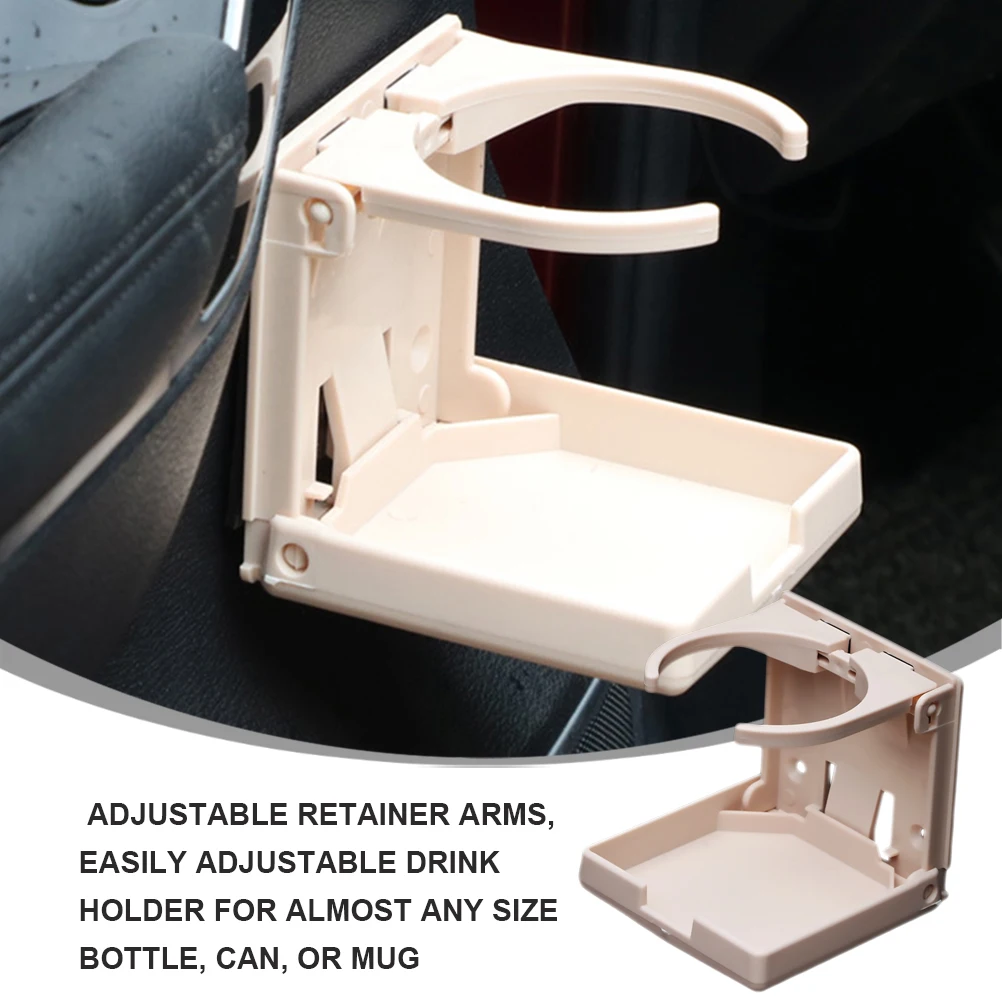 

Car Cup Holder Beverage Drinks Boat Plastic Bottle Bike Child Foldable Durable Simple Design Easy Storage Adjustable Arms Hold