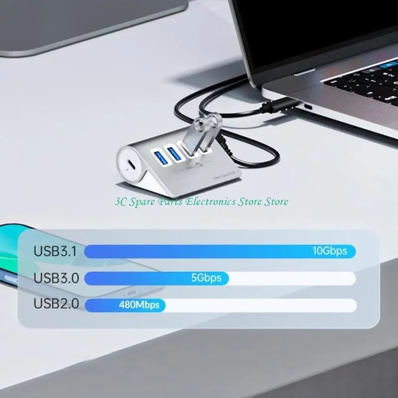 SZ Efficient Data Handling US 3.2 Hub USB Power Hub Aluminum Shell PC Accessories