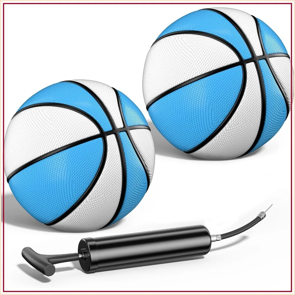 Balón de Baloncesto Flotante de Tamaño Oficial (Paquete de 2) – Agarre Profesional, Balón Resistente al Agua para Juego Competitivo, Incluye Bomba y Aguja