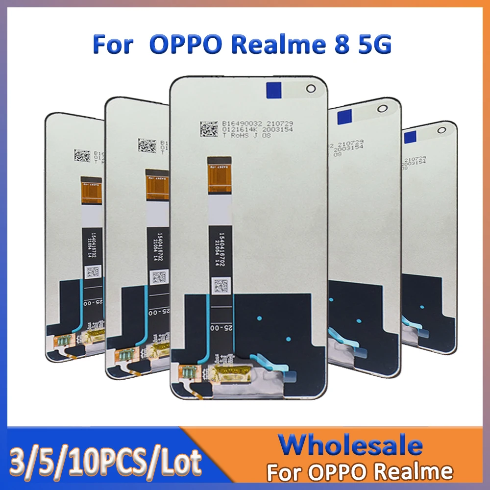 

Wholesale 3/5/10 pieces Lot For OPPO Realme 8 5G LCD Screen With Touch Mount Replacement Display