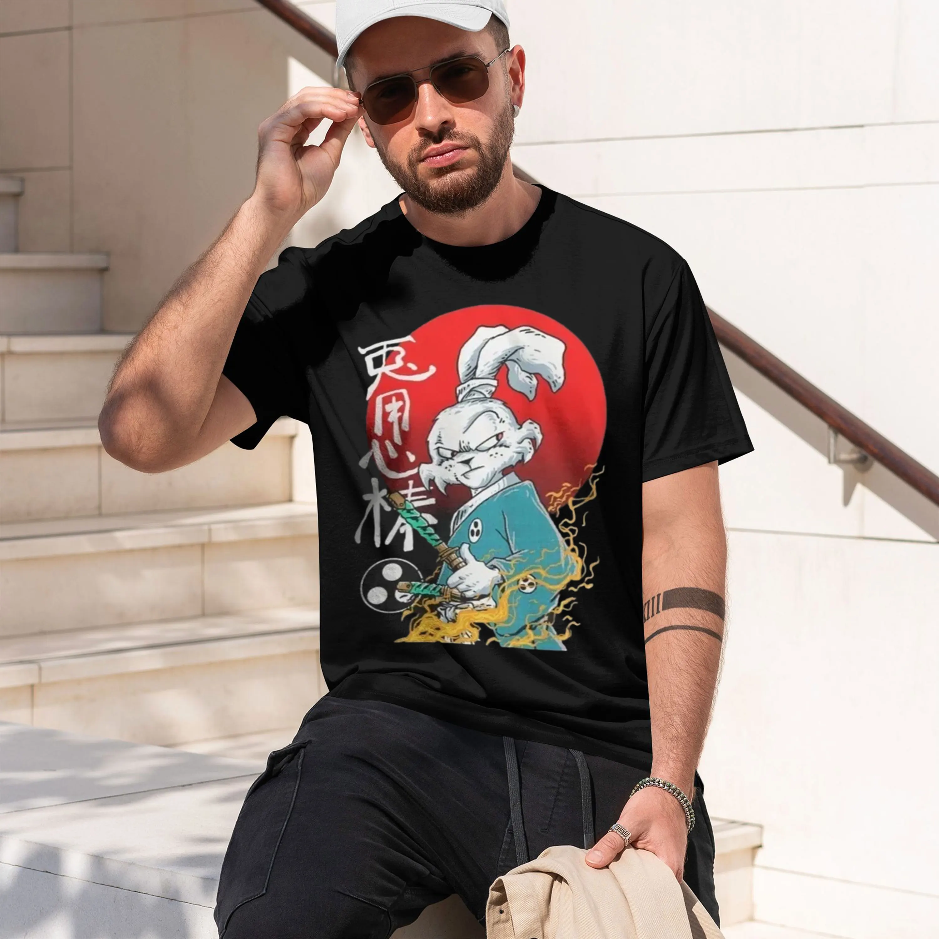 Usagi Yojimbo Rabbit Hip Hop Streetwear Jan Samurai Akei Mitsuhide i Homme T-Shirts Pure Ofertas Short Sve 2026 New Model Men’s