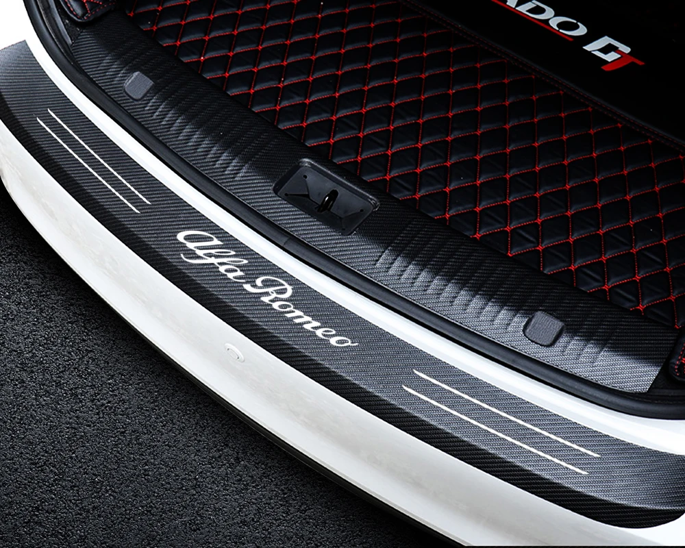 Carbon Fiber Car Sticker Protector Strip Auto Door Sill Side Waterproof Protection Film For Alfa Romeo Giulietta Giulia GT Mito