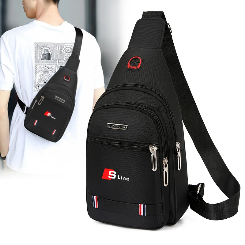 New Car Small Backpack One-shoulder Messenger Bag Chest Bag For Audi Sline A6 C5 C6 C7 C8 A4 B5 B6 B7 B8 B9 S3 S4 S5 Q3 8U Q5 8R