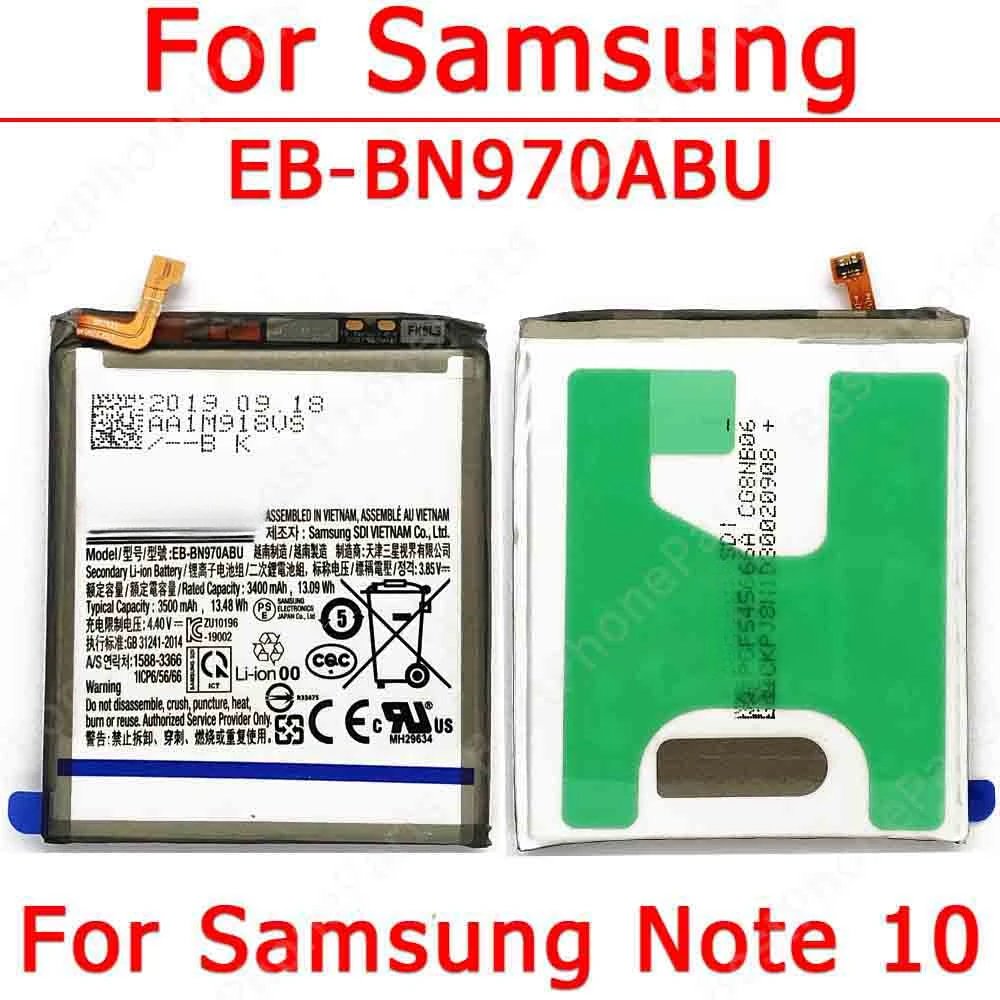 Battery For Samsung Note 8 9 10 Plus 10+ 20 Ultra 5G Cellphone Bateria Replacement Li-ion Spare Parts