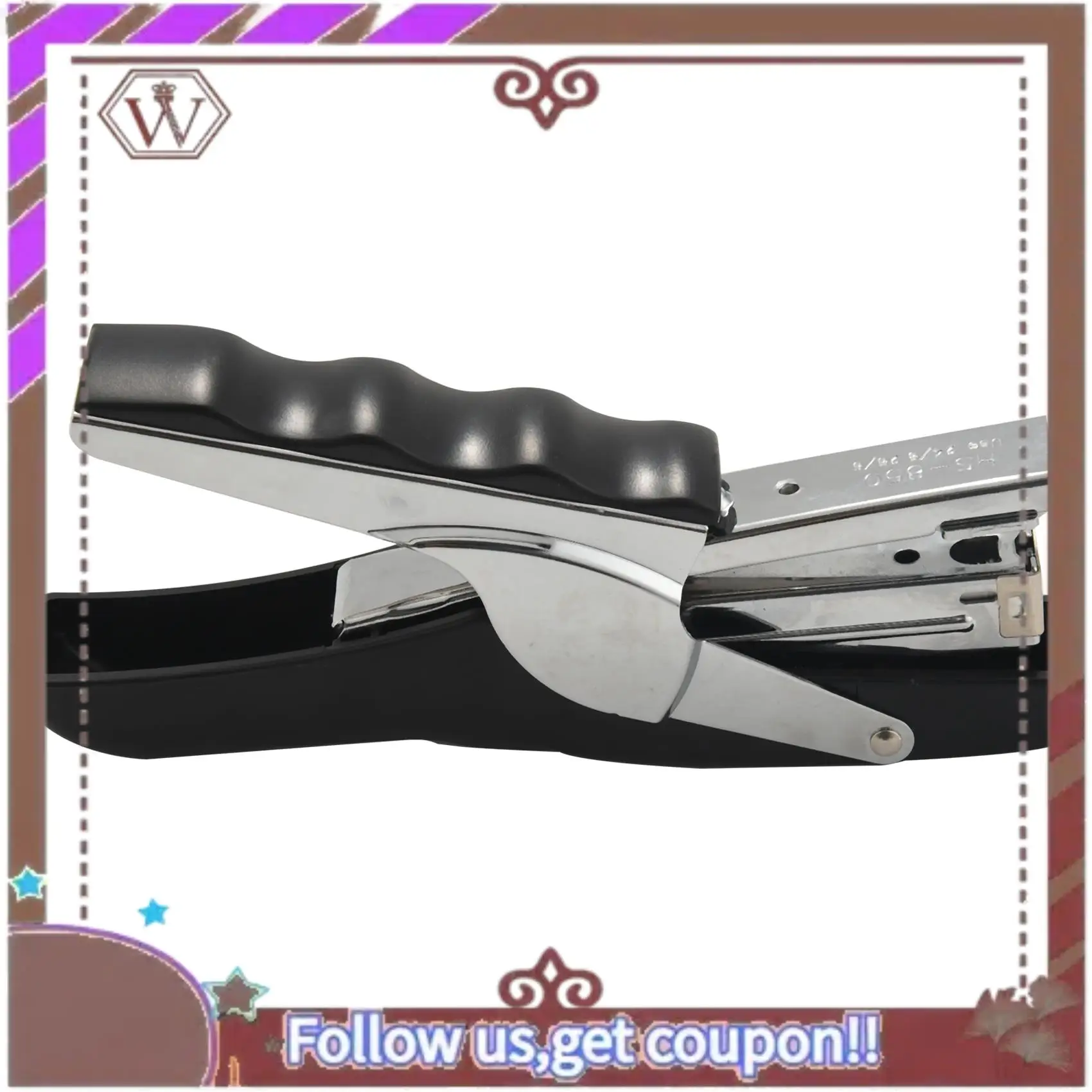 دباسة ABBG-Clip-On لـ 20 صفحة دباسة سطح المكتب شديدة التحمل للدباسات المكتبية (أسود)