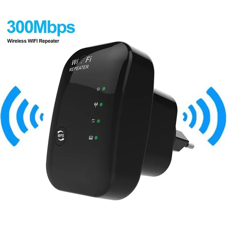 Wireless WiFi Repeater Signal Amplifier 802.11N/B/G Wi-Fi Range Extander 300Mbps Network Boosters Repetidor Wifi Wps Encryption
