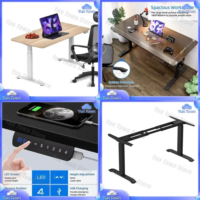 2026 OEM Electronic Ergonomic Height Adjustable Table for Office Dual Motor Standing Desk Frame for Work Lift Desk for Home