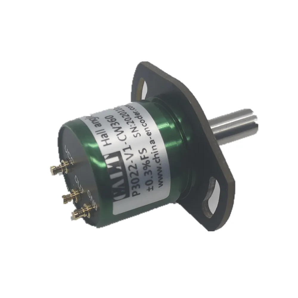 CALT Miniature Non-contact Hall Angle Sensor 22mm Outer 6mm Shaft 5v Supply 0-5v Output Electromagnetic Sensor P3022