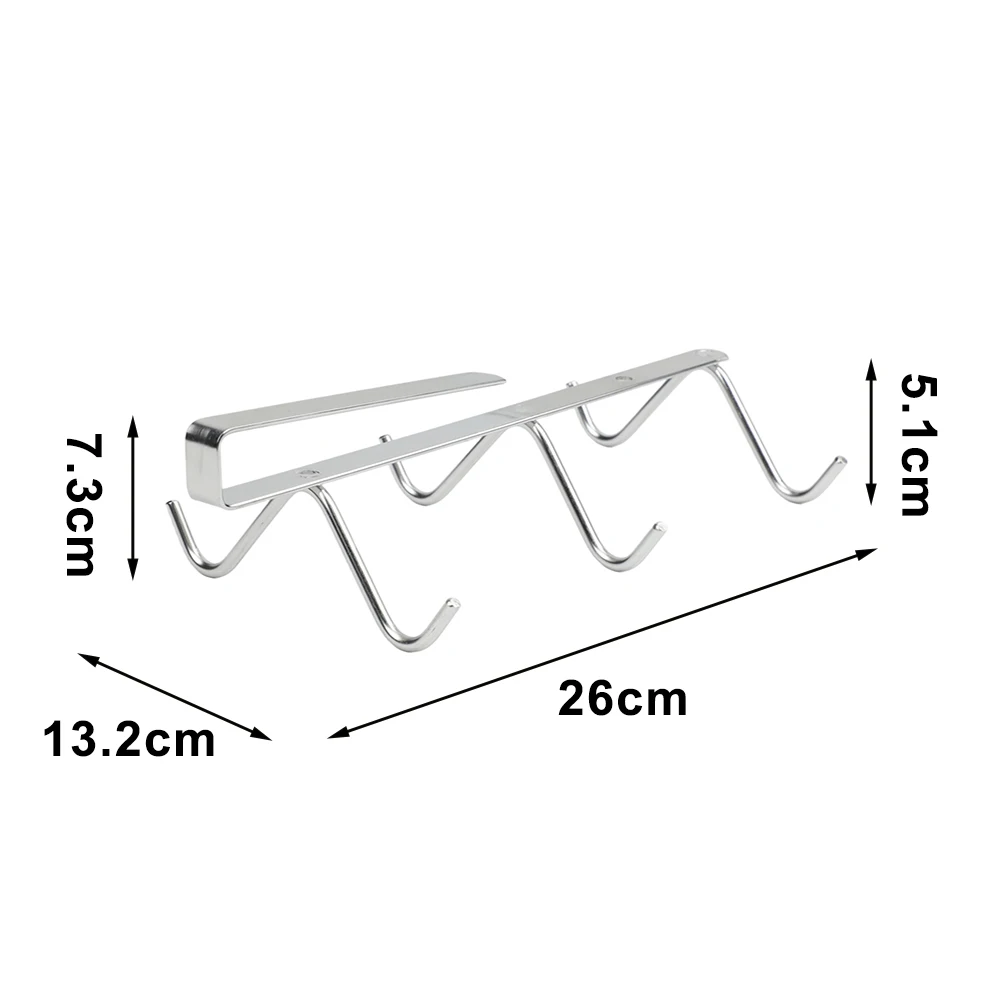 26x13.2x7.3cm Cup Holder Multi Functional Organizer Cup Under Cabinet Storage Efficient Use Of Space Fixed Sticker Included
