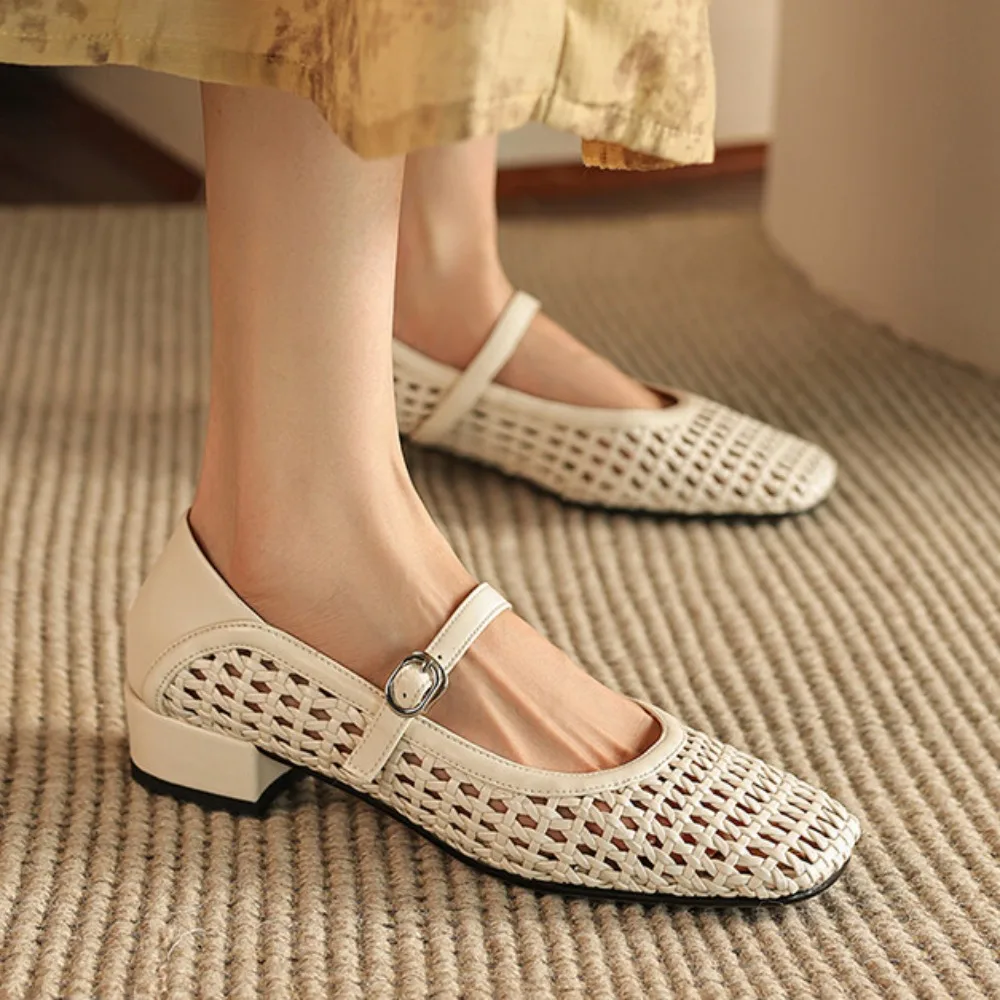 

Women's Braided High Heels Sandals 2025 Summer Chunky Platform Gladiator Sandals Woman Ankle Straps Vacation Casual Beach Shoes