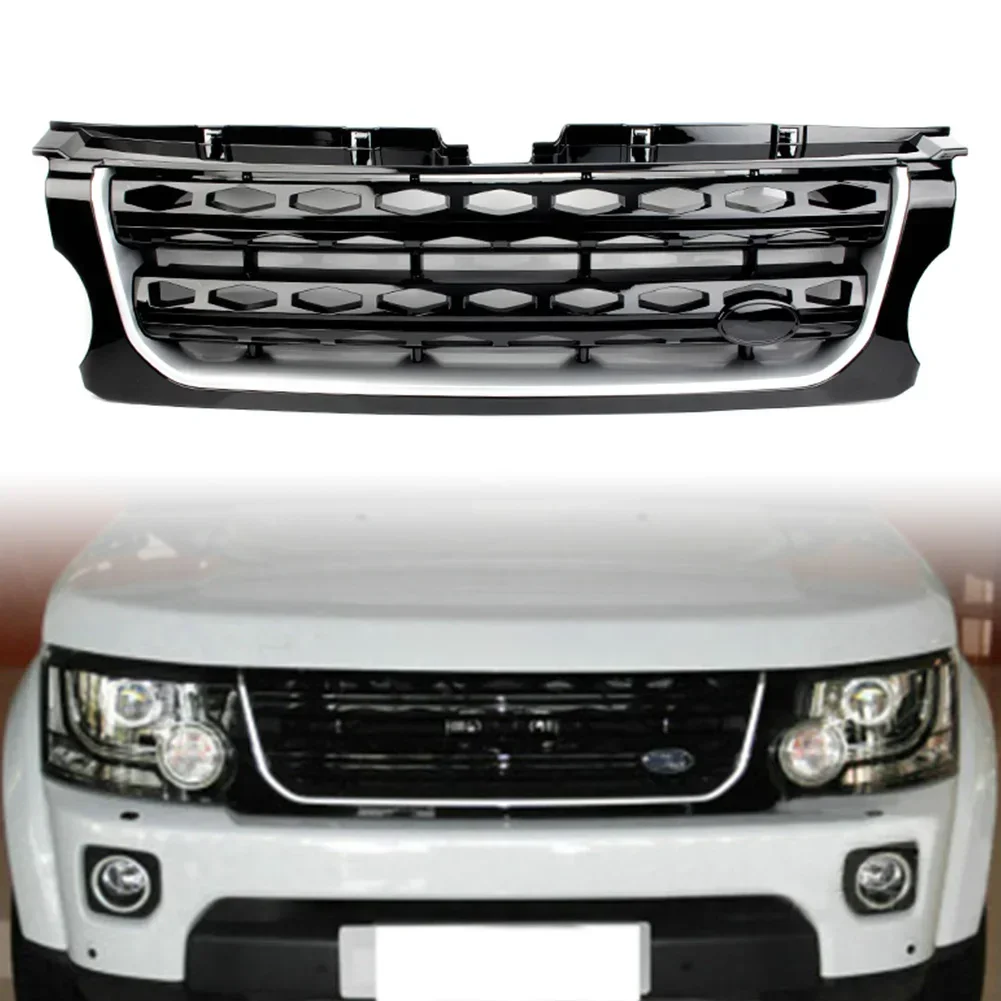 For 2014 2015 2016  Land Rover Discovery 4 LR4 LR057534 Car Front Racing Grill Bumper Honey Comb Mesh Grille with Emblem