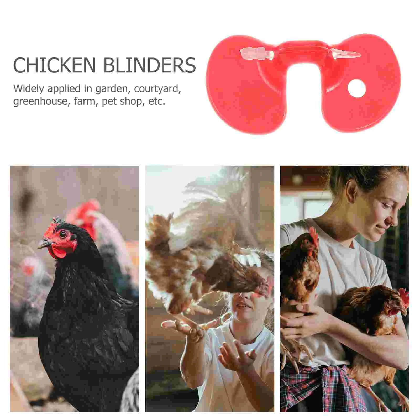 100 Pcs Chicken Breeding Glasses Bird Toys Anti-Pecking Peepers Hen Blinders Plastic Eyeglasses Abs Decor Student Poultry