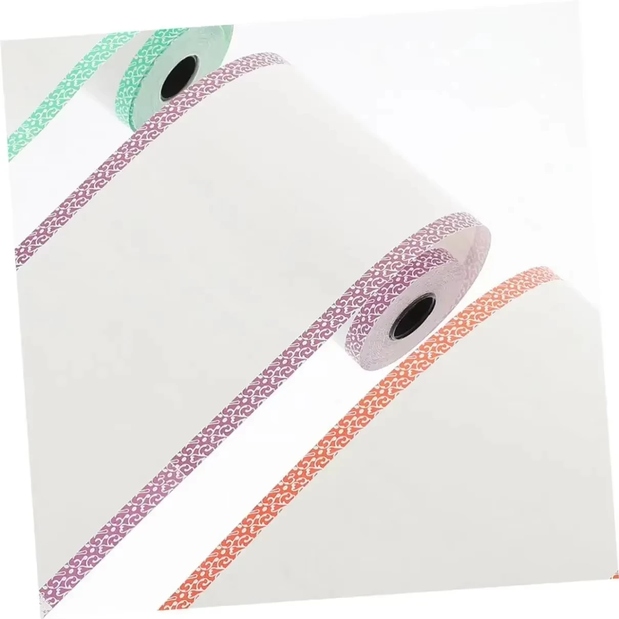 57x30mm Kids Printer Paper - Non-Adhesive, Color Border, Refill Rolls