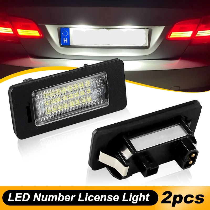 2pcs 24LED License Plate Number Light For BMW E90 M3 E92 E70 E39 F30 E60 E61 E93 License Plate Lights 63267165646, 63267193293