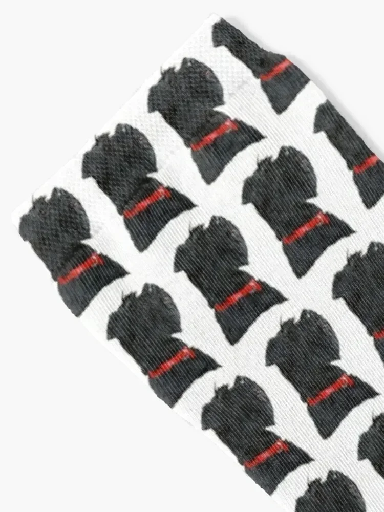 Miniature Black Schnauzer Head Shot Socks with print Wholesale hockey sports stockings Mens Socks Women's