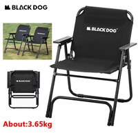 Naturehike Blackdog Camping Folding Chair Double-Layer 600D Oxford Cloth Outdoor Fishing Beach Travel Picnic Wood Armchair Seat