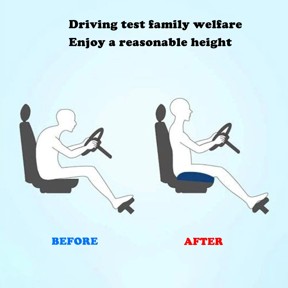 Car Booster Seat Cushion Heightening Height Boost Mat Driver Booster Seat Car Seat Cushion Portable Car Seat Pad for Car Office